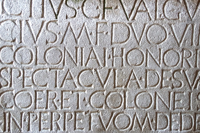 Ancient latin carving