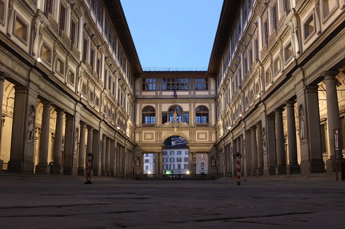 In front of the Uffizi Gallery