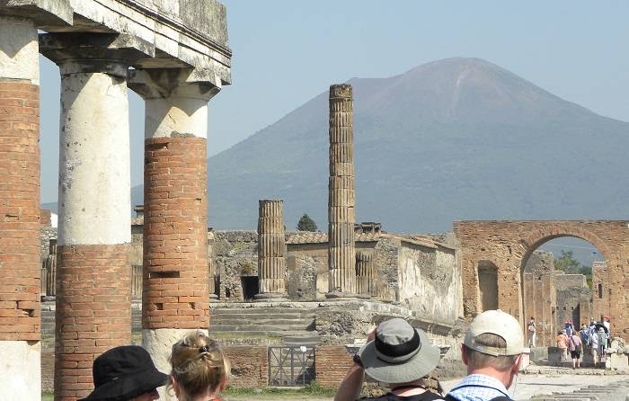 Ruins and Mount Vesuvius