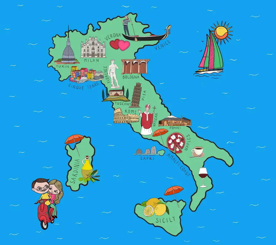 Sightseeing Tours Italy Map